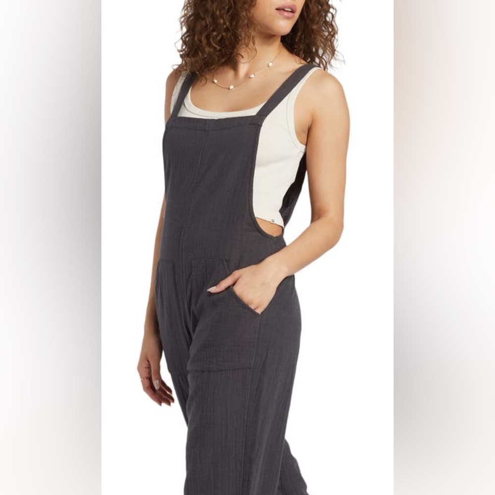 NWT Grey Cotton Billabong Time Romper/Jumpsuit in Women’s XS